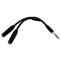 Pig Hog Y Cable Stereo 1/4(M) to Dual Stereo 1/4(F) 6 in.