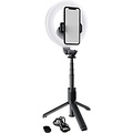 Mackie mRING-6 6 Battery-Powered Ring Light With Convertible Selfie Stick/Stand and Remote