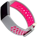 WITHit Silicone Watch Band for Fitbit Charge 3 and Charge 4 Gray/Pink 18586VRP - Best Buy