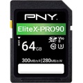 PNY 64GB EliteX-PRO90 Class 10 U3 V90 UHS-II SDXC Flash Memory Card P-SD64GV90300XPRO9-GE - Best Buy